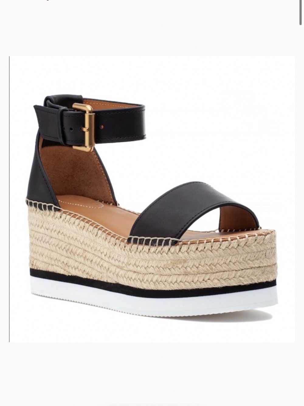 See by Chloé platform wedge espadrilles (3” heel)